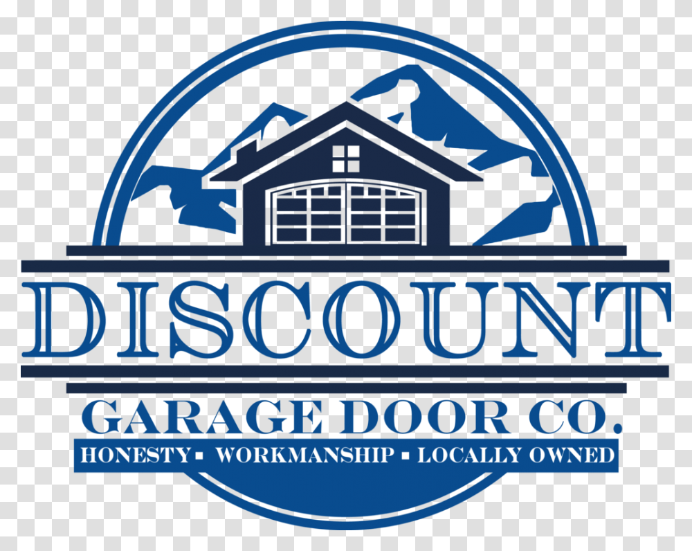 Discount Garage Door Company, Logo, Building, Outdoors Transparent Png