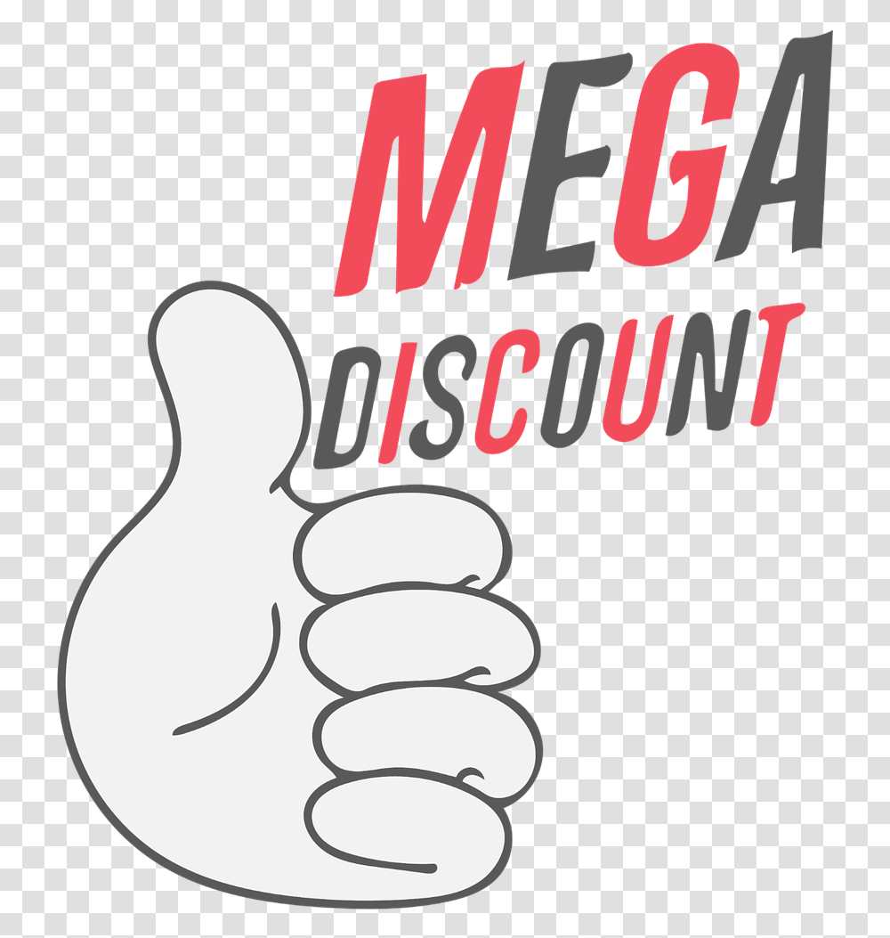 Discount Sale Hand Free Photo Mega Discount, Alphabet, Label, Fist Transparent Png