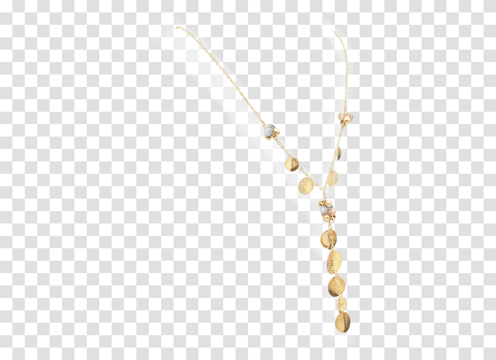 Discs Dangle Necklace Tricolor Gold Necklace, Jewelry, Accessories, Accessory, Pearl Transparent Png