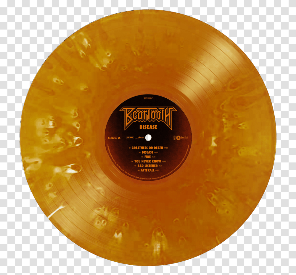 Disease 12 Inch Vinyl, Disk, Gold, Gong, Musical Instrument Transparent Png