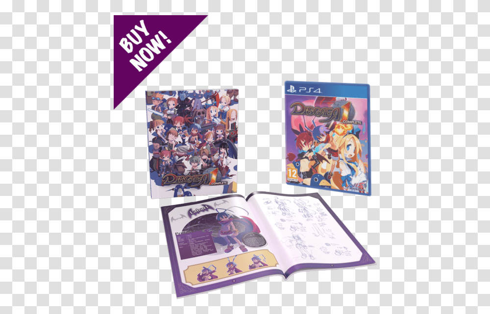 Disgaea 1 Complete Standard Edition Ps4 Playstation, Disk, Book, Dvd, Game Transparent Png