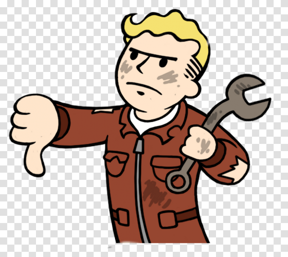 Disgusting Fallout Vault Boy Dislike Angry Clipart Fallout Angry Vault Boy, Person, Human Transparent Png