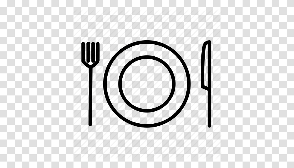 Dish Food Fork Knife Meal Plate Restaurant Icon, Shooting Range, Indoors, Cooktop, Oven Transparent Png