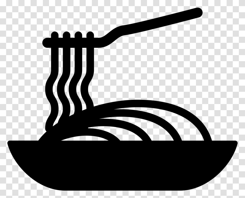 Dish Of Spaghetti Icona Piatto Di Pasta, Shovel, Tool, Silhouette, Hanger Transparent Png