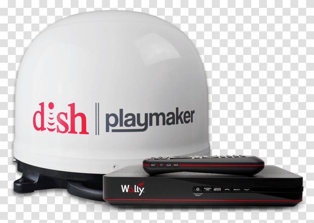 Dish Playmaker With Wally Receiver For Tailgating Dish Playmaker, Helmet, Apparel, Electronics Transparent Png