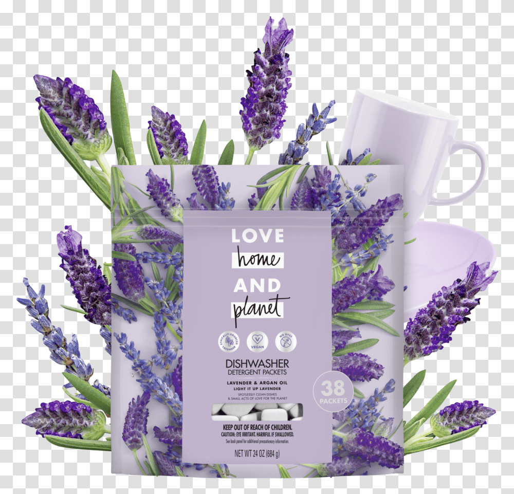 Dishes English Lavender 2491246 Vippng Love Home And Planet Dishwasher Tablets, Plant, Flower, Blossom, Lupin Transparent Png