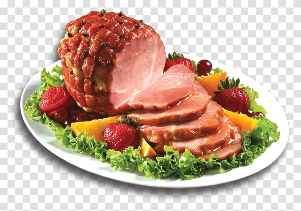Dishfoodcuisinered Fatgarnishroast Hamproducebeef Christmas Ham Clipart, Pork Transparent Png