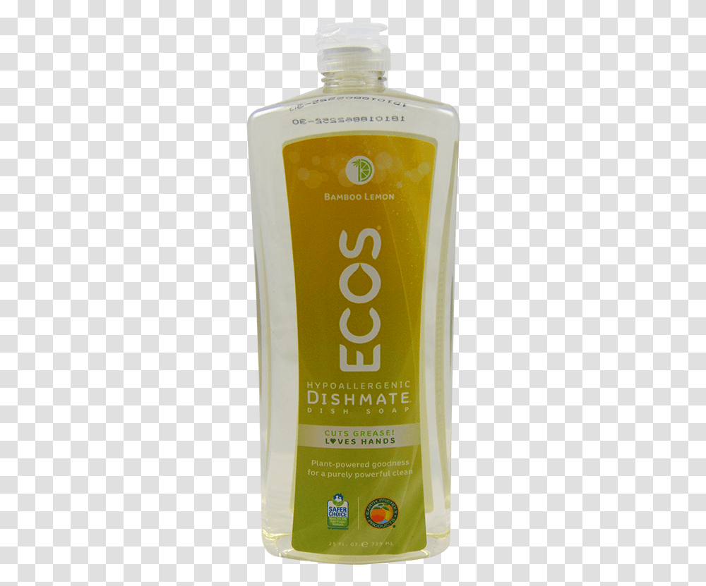 Dishmate Bamboo Lemon Soap Bottle, Cosmetics, Sunscreen, Beer, Alcohol Transparent Png