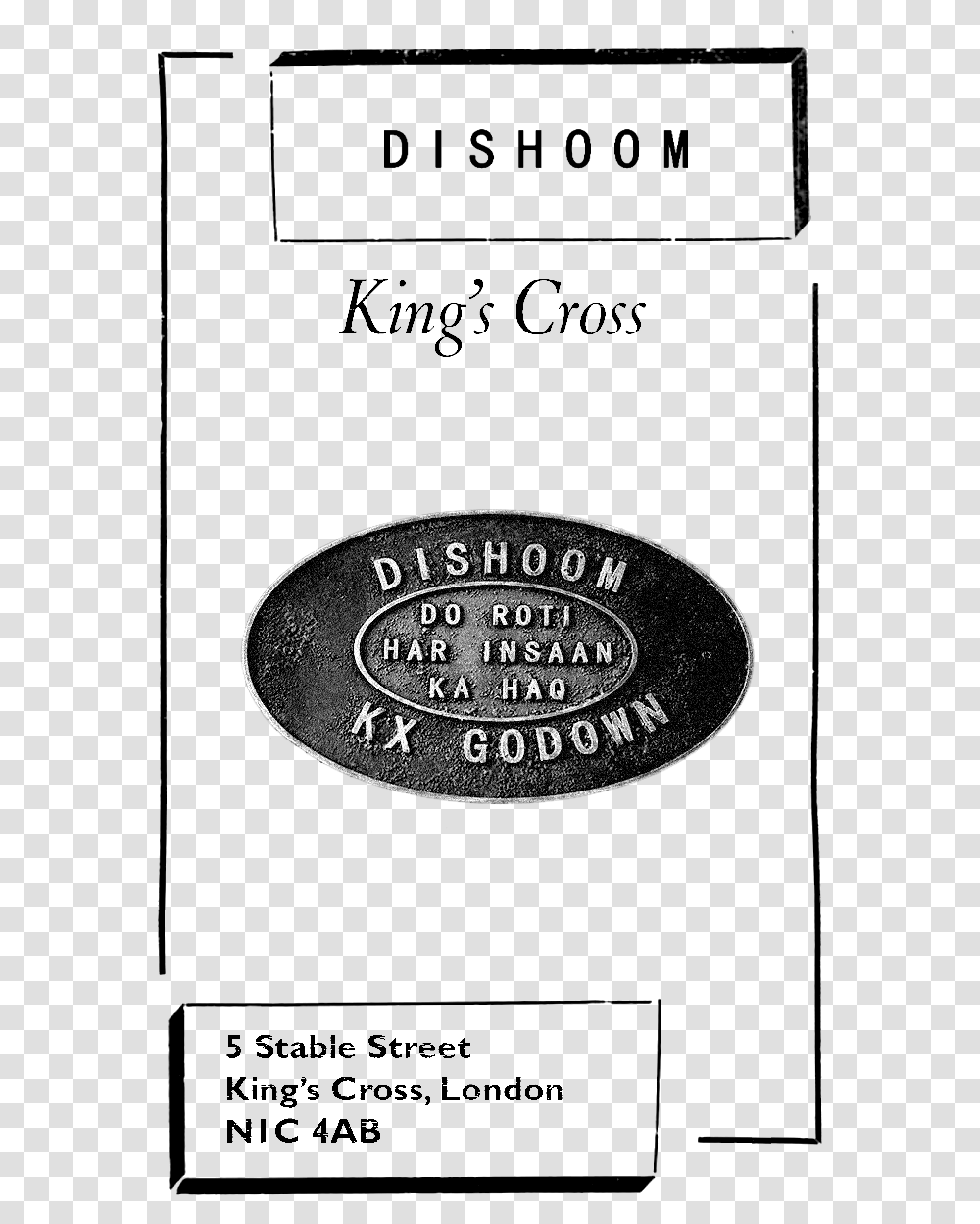 Dishoom Kings Cross Circle, Logo, Coin Transparent Png