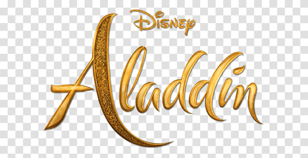 Disney Aladdin 2019 Logo, Calligraphy, Handwriting, Alphabet Transparent Png