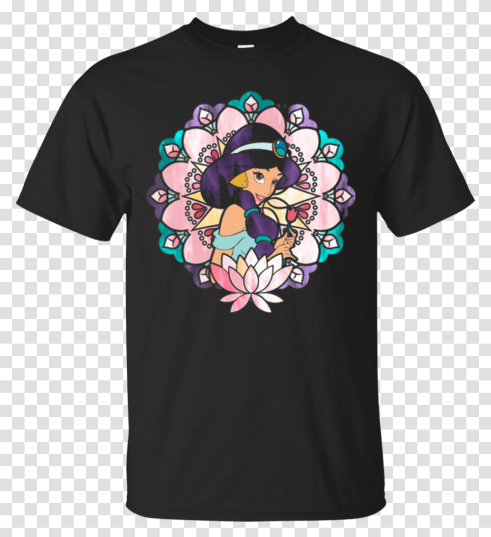 Disney Aladdin Jasmine Stained Glass Lotus Long Sleeve Pablo Escobar T Shirt Narcos, Apparel, T-Shirt, Person Transparent Png