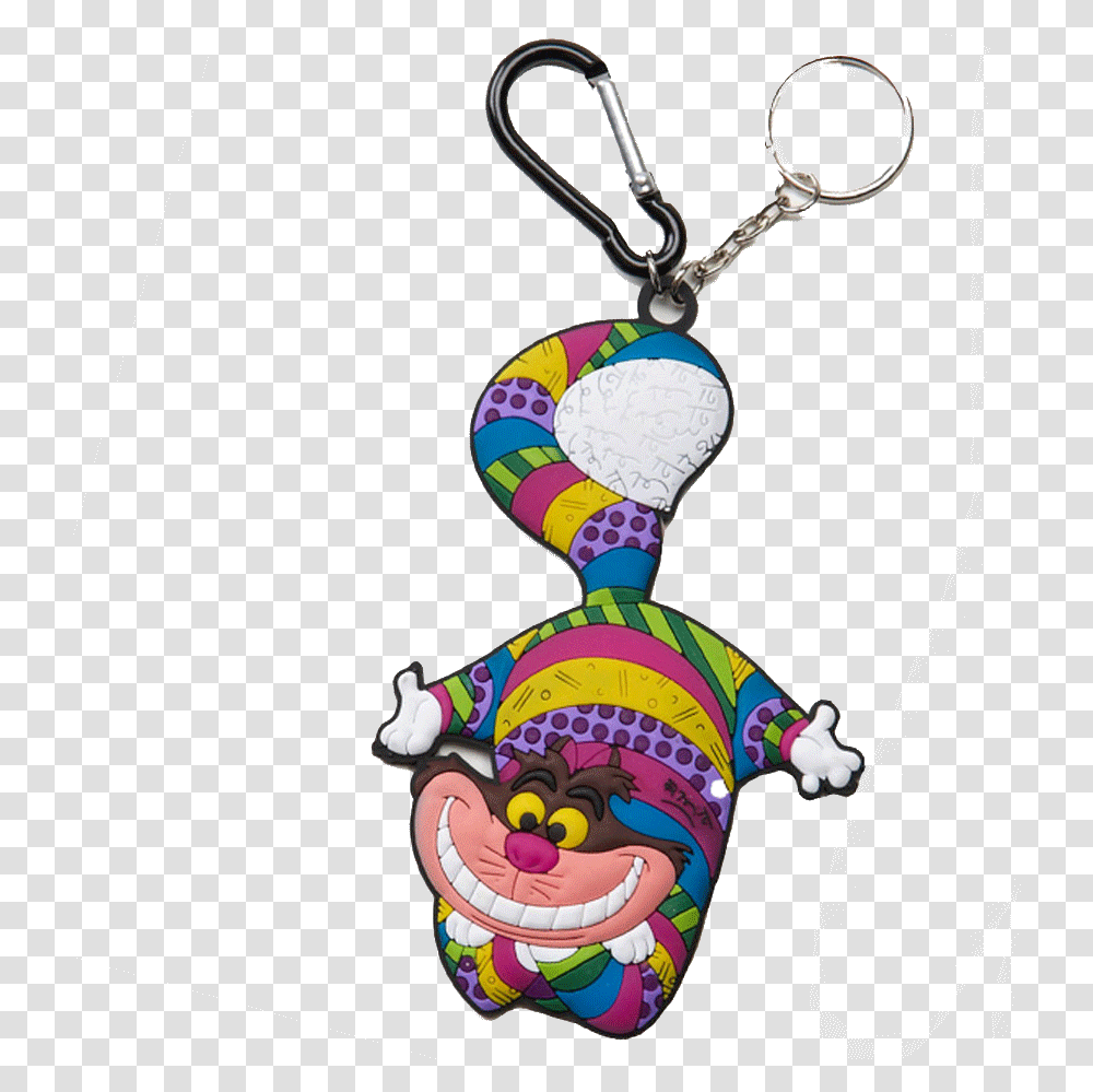 Disney Alice In Wonderland Cheshire Cat Keychain Disney Britto Keychains, Pendant, Leisure Activities, Person, Human Transparent Png