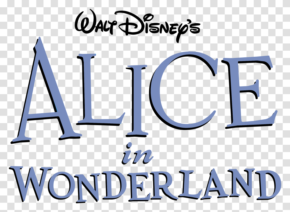 Disney Alice In Wonderland Logo, Alphabet, Word, Poster Transparent Png