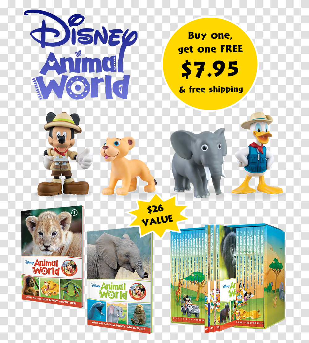 Disney Animal World Toys, Elephant, Wildlife, Mammal, Advertisement Transparent Png