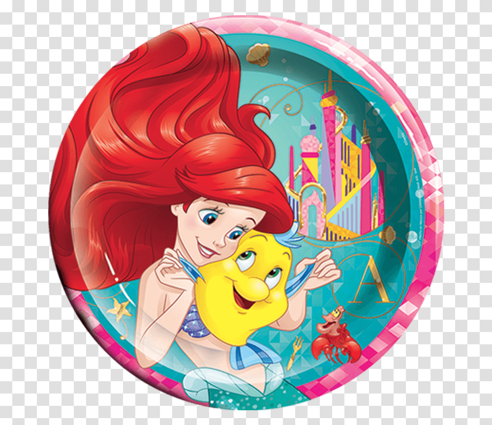 Disney Ariel With Flounder, Sphere, Frisbee, Toy Transparent Png