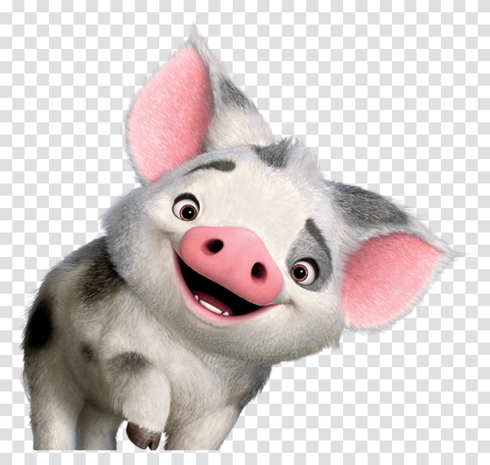 Disney Art Moana Pig, Toy, Plush, Bird, Animal Transparent Png