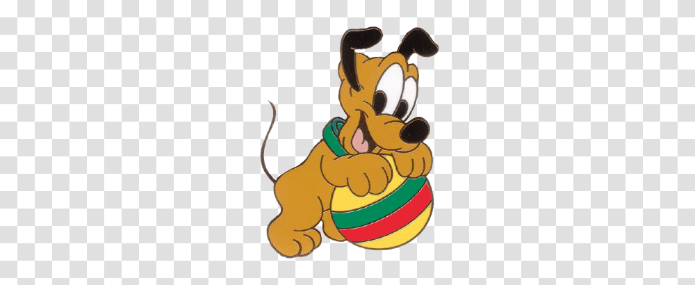 Disney Babies Clip Art Baby Pluto Chewing Ball Disney, Food, Animal, Mammal, Wasp Transparent Png