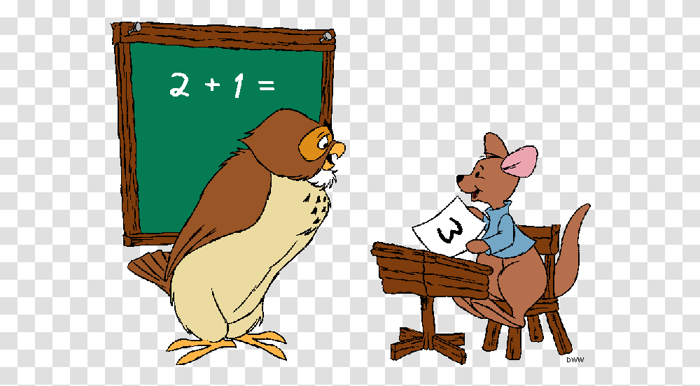 Disney Back To School Clip Art 2 Disney Clip Art Galore Winnie The Pooh Teaching, Person, Human, Animal, Bird Transparent Png