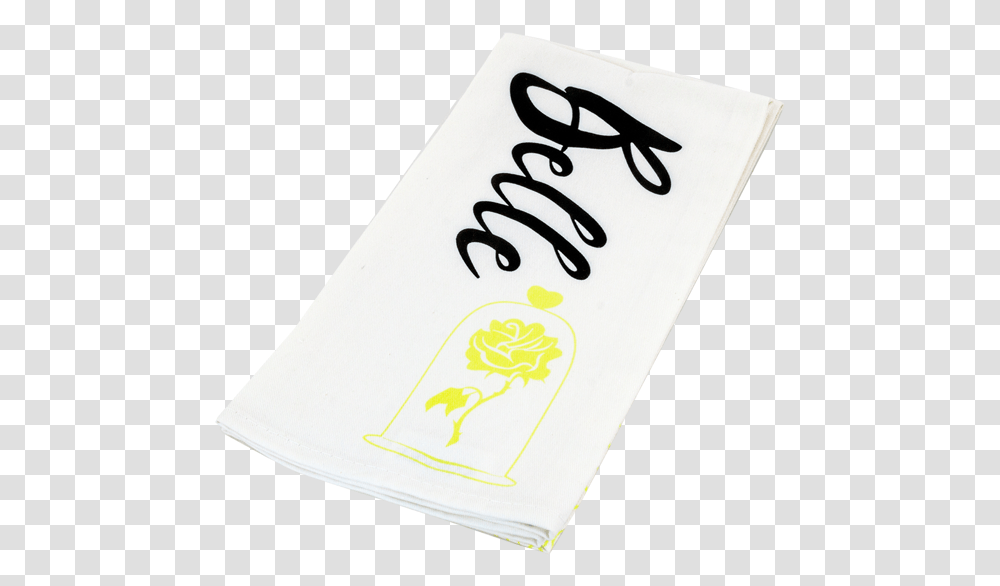 Disney Beauty And The Beast Belle Gold Rose Pinache Tea Towel 2 Pack Illustration, Text, Napkin, Handwriting, Scissors Transparent Png