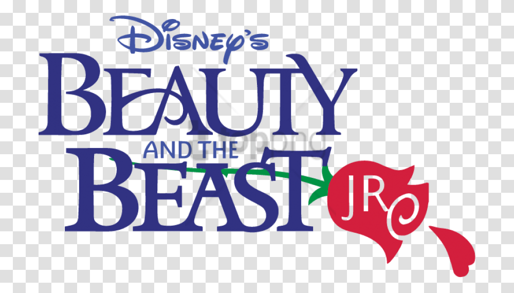 Disney Beauty And The Beast Jr Logo, Word, Alphabet, Bazaar Transparent Png