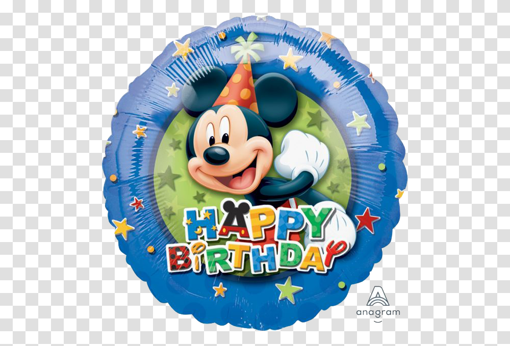 Disney Birthday Balloon, Birthday Cake, Dessert, Food, Inflatable Transparent Png