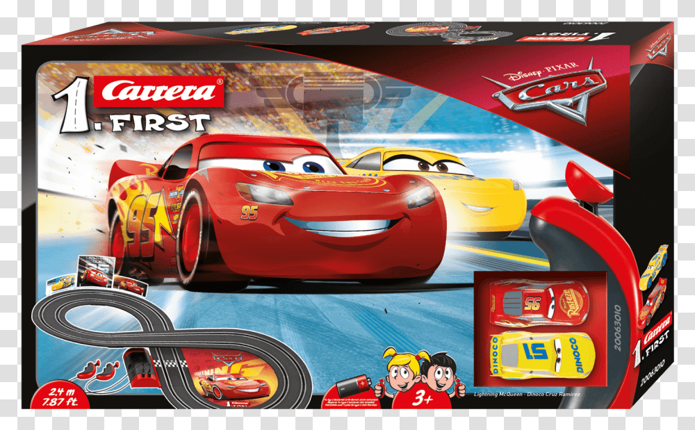 Disney Cars First Scalextric, Vehicle, Transportation, Tire, Wheel Transparent Png