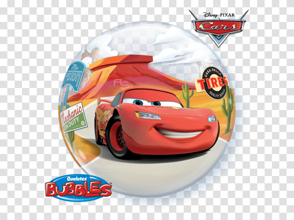 Disney Cars Lightening Mcqueen & Mater Bubble Balloon Cars Balloons, Wheel, Machine, Spoke, Vehicle Transparent Png