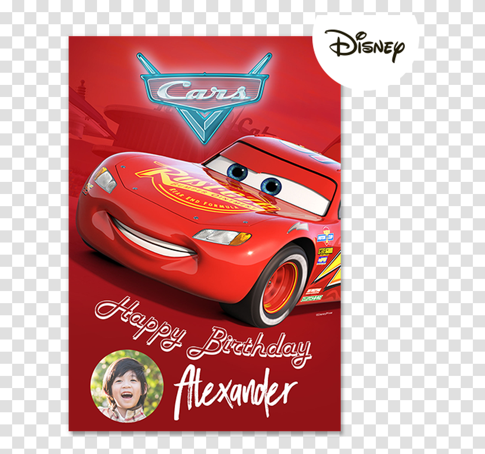 Disney Cars Red Speed Sports Car, Advertisement, Poster, Flyer, Paper Transparent Png