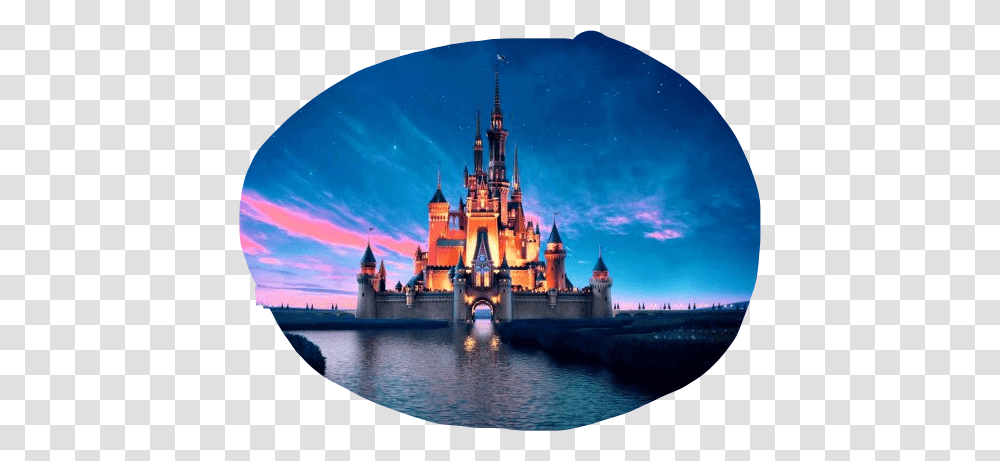 Disney Castle Disney Cinderella Castle Movie, Fisheye, Architecture, Building, Theme Park Transparent Png