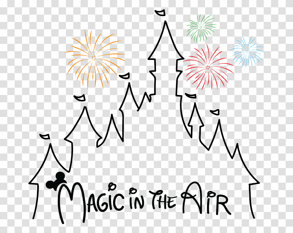 Disney Castle Doodle, Nature, Outdoors, Fireworks, Night Transparent Png