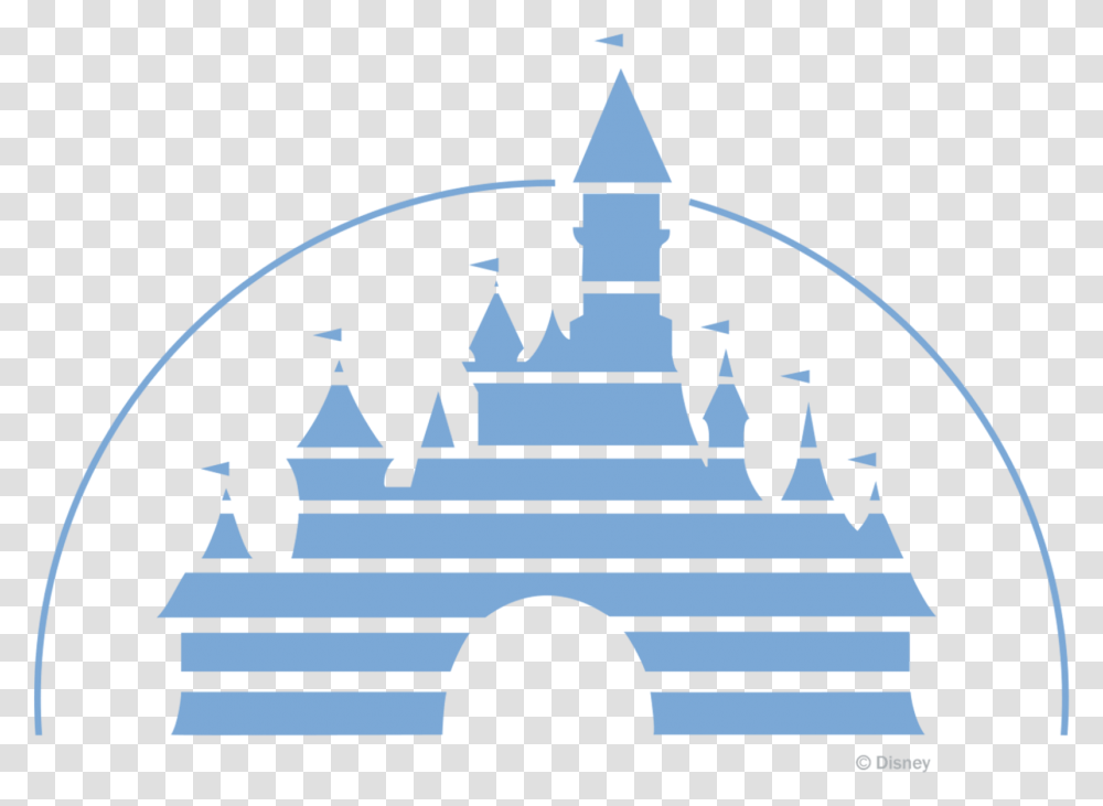 Disney Castle Logo Disney Blue Castle Logo, Silhouette, Person, Human, Mammal Transparent Png