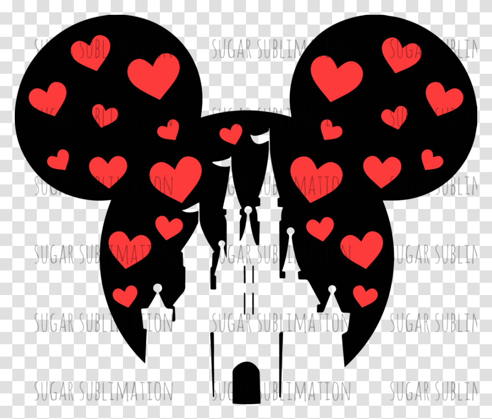 Disney Castle Mickey Minnie Sublimation Transfer Disney Family Vacation 2020, Heart, Petal, Flower, Plant Transparent Png