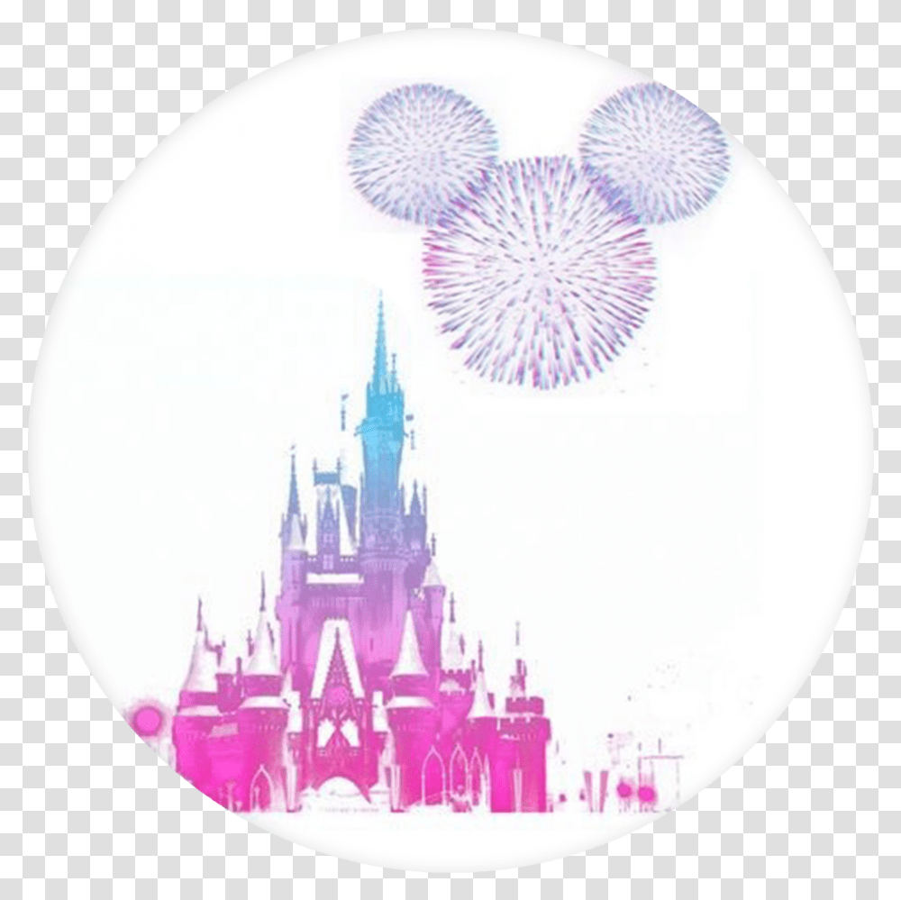 Disney Castle With Fireworks, Nature, Outdoors, Balloon, Metropolis Transparent Png