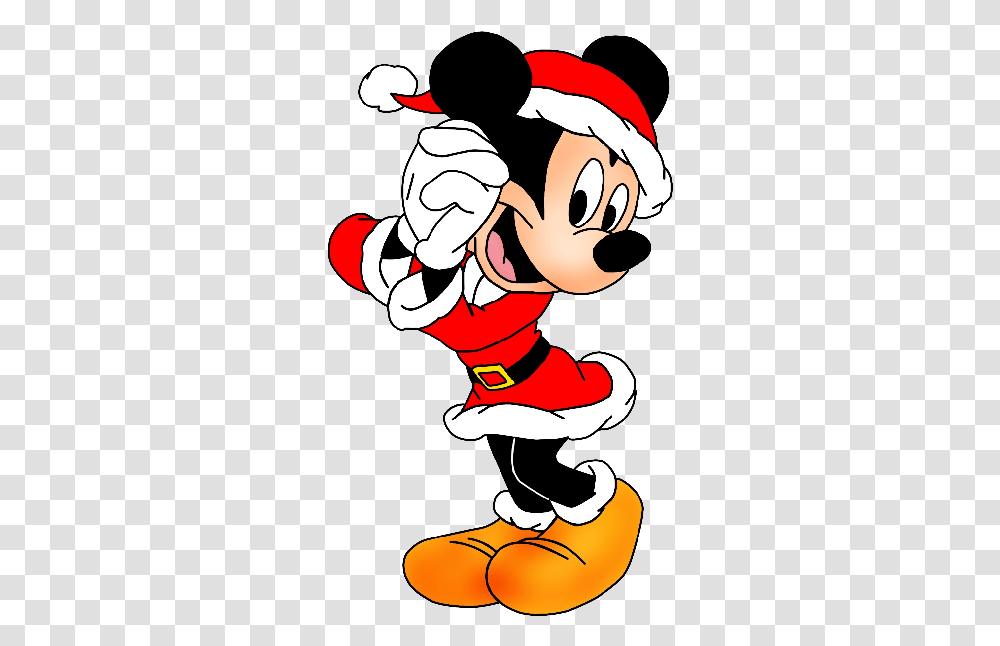 Disney Characters Mickey Mouse Xmas Clip Art Images Minnie Mouse Santa Claus, Elf, Hand, Person, Human Transparent Png