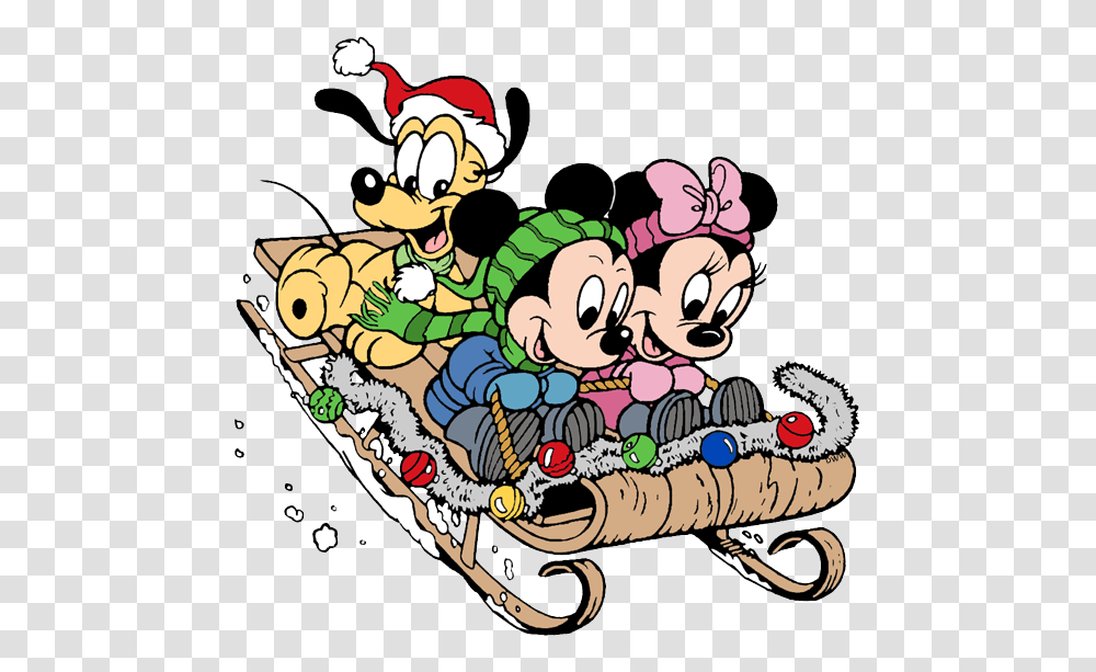 Disney Christmas Baby Cartoons, Sled, Dogsled, Food Transparent Png