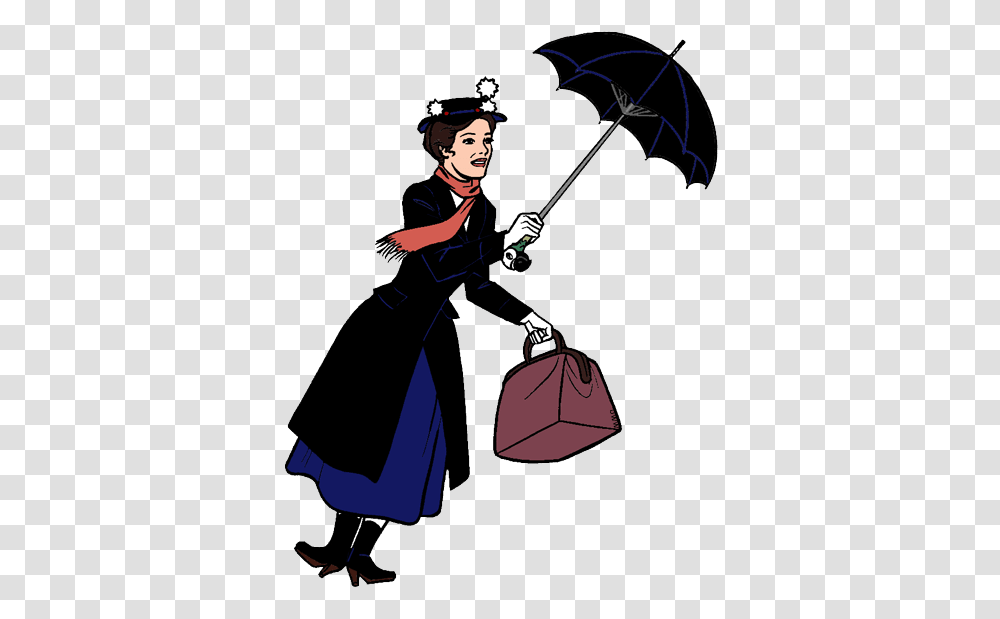 Disney Clipart Mary Poppins Pencil And In Color Disney, Person, Helmet, Costume Transparent Png