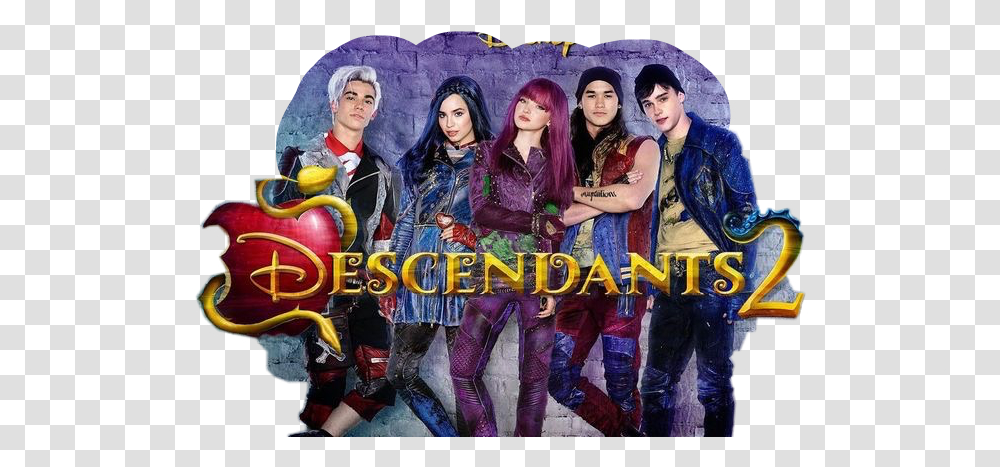 Disney Descendants 2 Wig New Descendants 2 Villains, Person, Costume, Poster, Advertisement Transparent Png