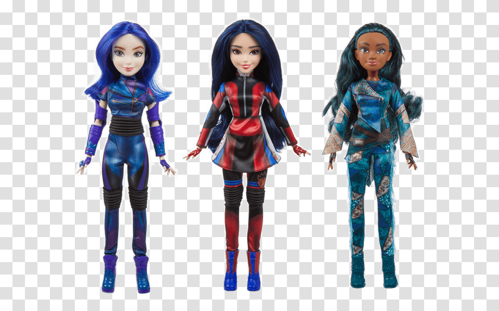 Disney Descendants 3 Dolls, Toy, Person, Human, Barbie Transparent Png