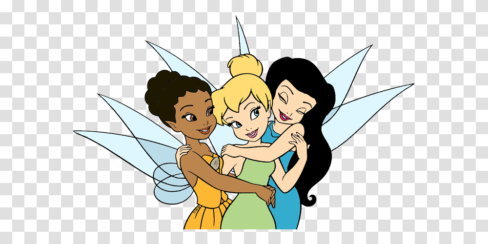 Disney Fairies Group Clip Art Galore Tinkerbell Fairies Clipart, Person, Human, People, Book Transparent Png