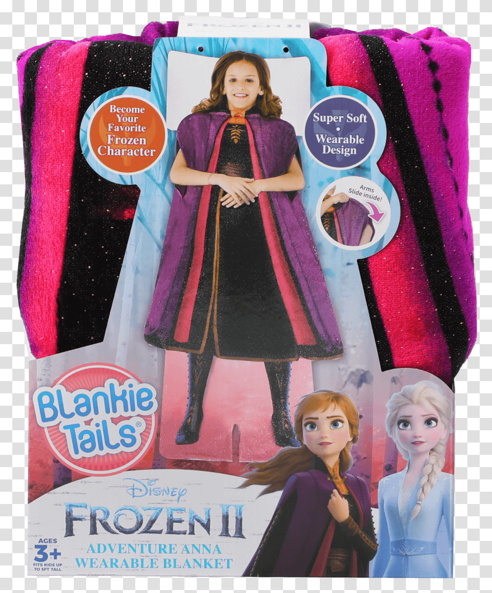 Disney Frozen 2 Anna S Adventure Outfit Blankie Tails Barbie, Advertisement, Person, Poster, Doll Transparent Png
