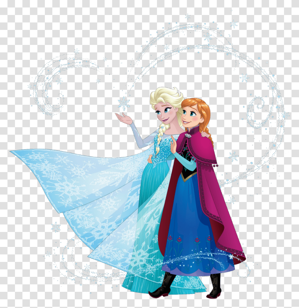 Disney Frozen Elsa And Anna Sisters, Costume, Dress, Figurine Transparent Png