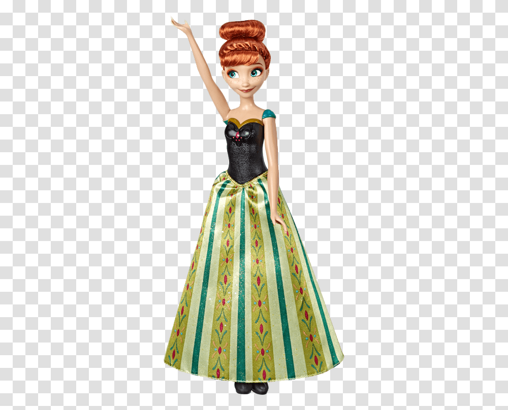Disney Frozen Shimmer Anna Sing Doll, Toy, Figurine, Evening Dress Transparent Png