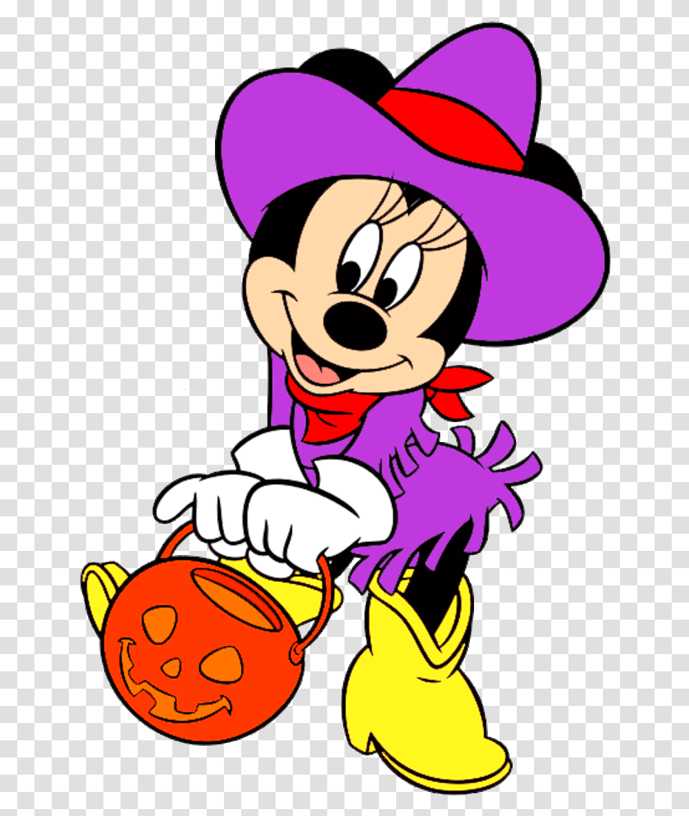 Disney Halloween Minnie Mouse Country Cowgirl With Cartoon Disney Halloween Characters, Elf, Poster Transparent Png