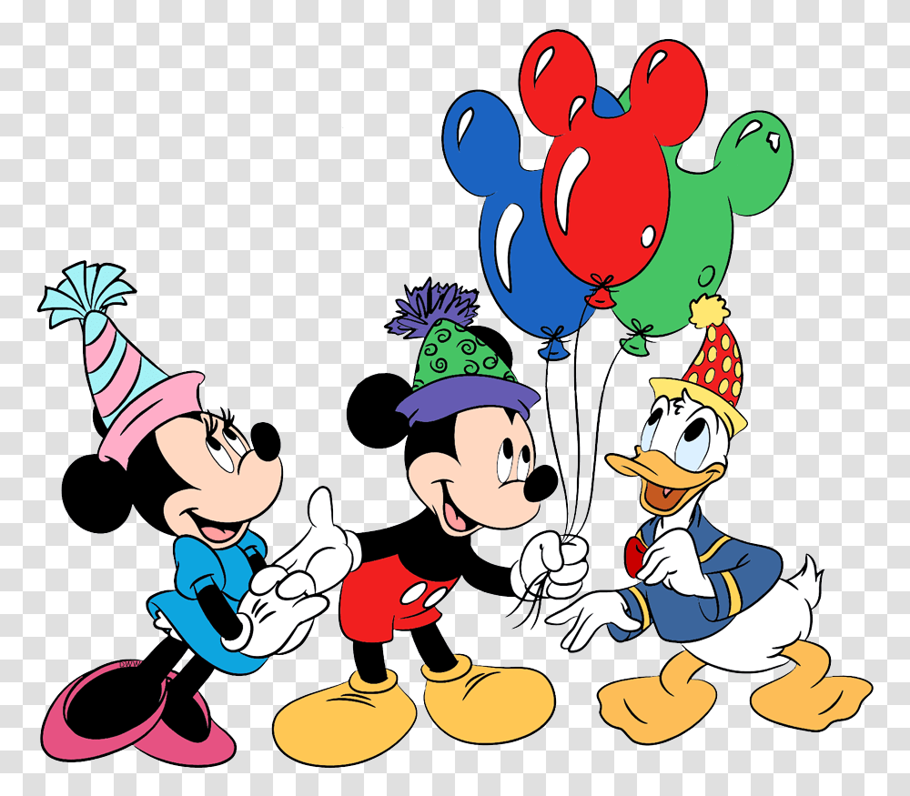 Disney Happy Birthday Clipart Mickey And Minnie Mouse Birthday, Clothing, Apparel, Graphics, Elf Transparent Png
