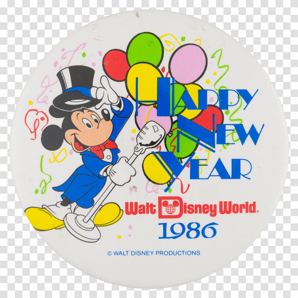 Disney Happy New Year Event Busy Beaver Button Museum Walt Disney World Logo, Label Transparent Png