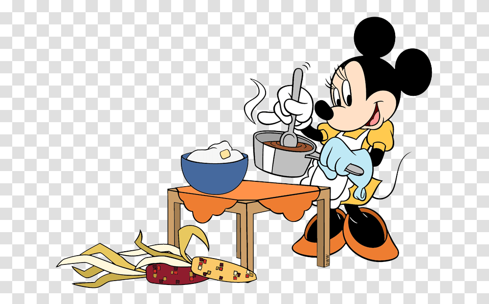 Disney Holidays Clip Art Minnie Mouse Cooking Clipart, Washing Transparent Png