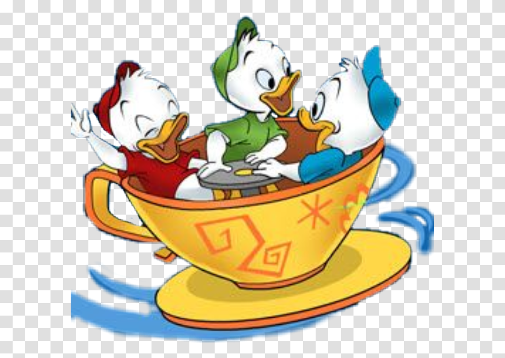 Disney Huey Dewey Louie Teacup Amusementride Disney Huey Dewey And Louie, Pottery, Coffee Cup, Saucer, Bowl Transparent Png