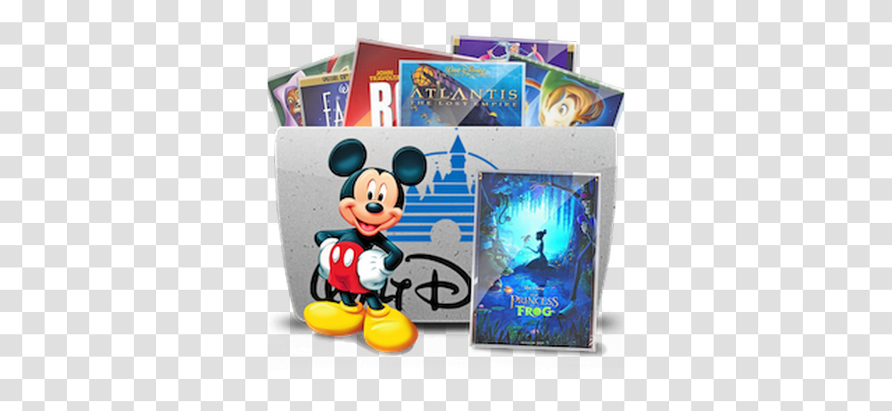 Disney Icons Folder Icon Cartoon Movie Folder Icon, Super Mario, Text, Arcade Game Machine, Poster Transparent Png