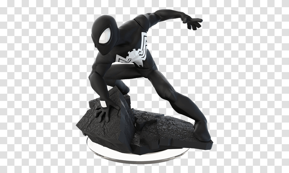 Disney Infinity Marvel Black Spiderman, Person, Statue, Sculpture Transparent Png