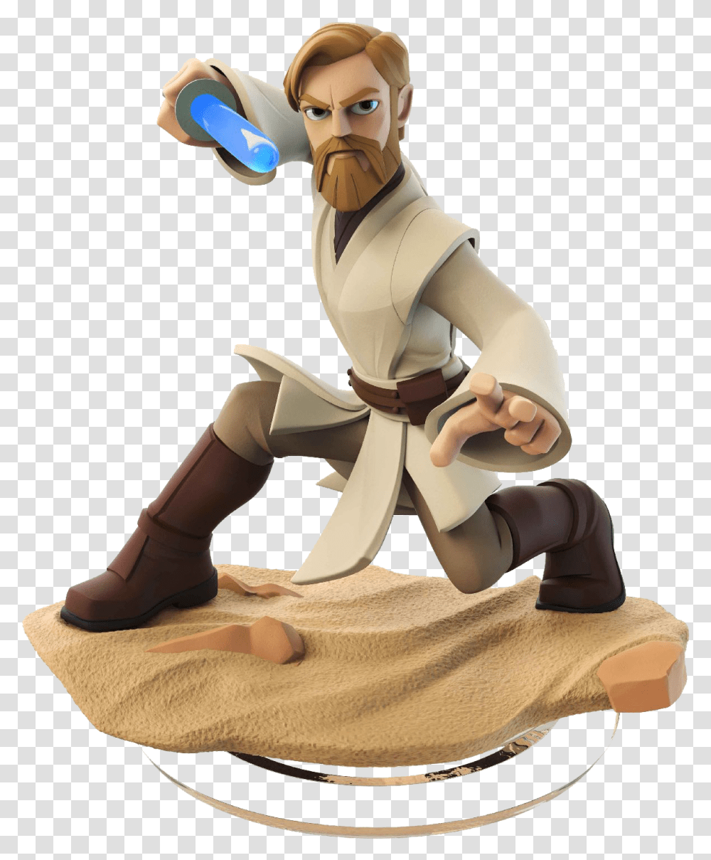 Disney Infinity Obi Wan Kenobi Star Wars Com Fundo Disney Infinity Star Wars Obi Wan, Figurine, Person Transparent Png